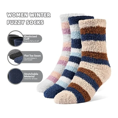 Chaussettes douces et pelucheuses pour femmes